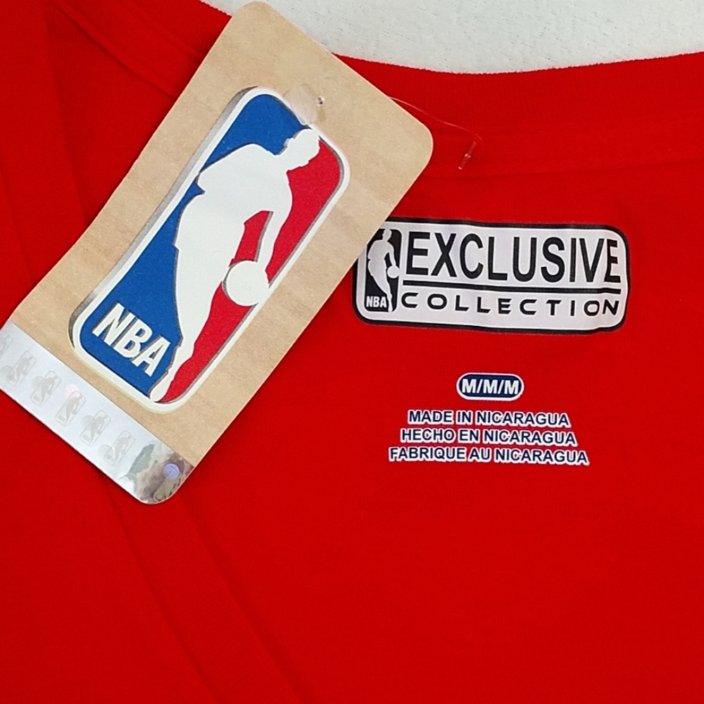 NEW Atlanta Hawks T-shirt Majestic Womens Short Sl Cotton NBA Tee Sparkle Logo M - Picture 7 of 10